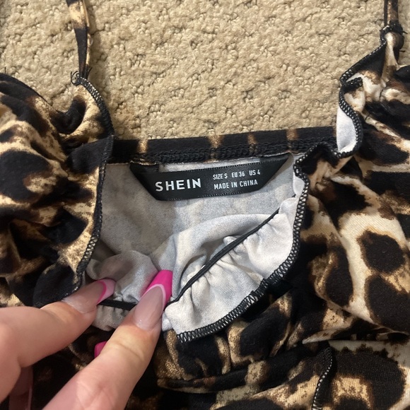 shein cheetah tank never worn, size small - Picture 2 of 2